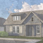 a house with a large front yard